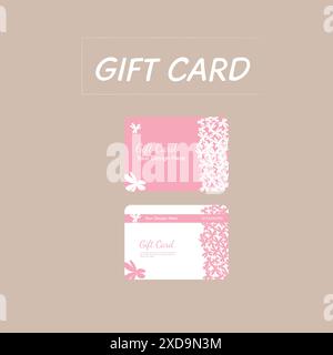 Gift card with flowers Stock Vector