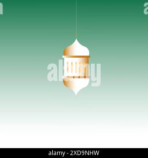 Eid mubarak flat style decorative greeting background Stock Vector