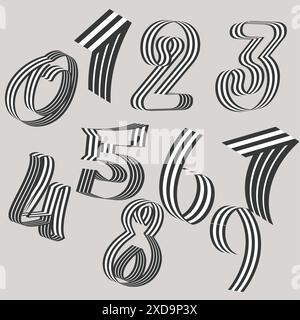 math numbers vector text effect Stock Vector