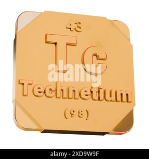 Technetium Chemical 43 element of periodic table. Molecule And ...