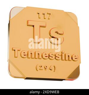 Chemical element of the periodic table - Tennessine Stock Photo - Alamy