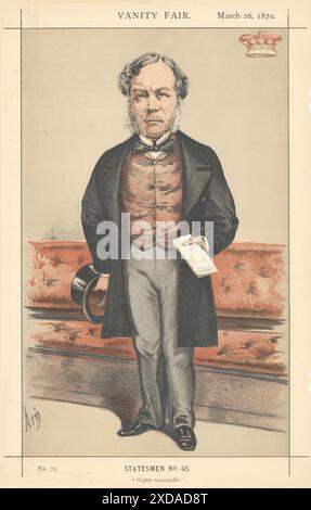 VANITY FAIR SPY CARTOON Duke of Richmond 'Highly respectable' Politics 1870 Stock Photo