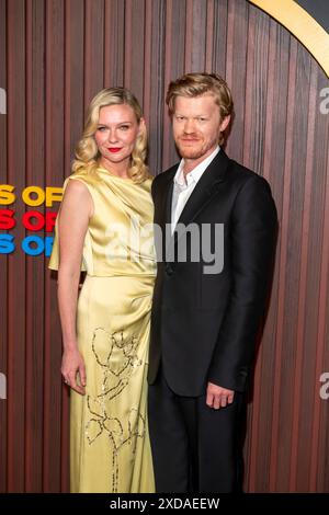 New York, United States. 20th June, 2024. Kirsten Dunst and Jesse Plemons are attending the ''Kinds Of Kindness'' New York Premiere at the Museum of Modern Art in New York, New York, USA, on June 20, 2024. (Photo by Thenews2/NurPhoto) Credit: NurPhoto SRL/Alamy Live News Stock Photo