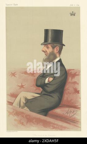 VANITY FAIR SPY CARTOON The Duke of Bedford 'The head of the Russells'. Ape 1874 Stock Photo