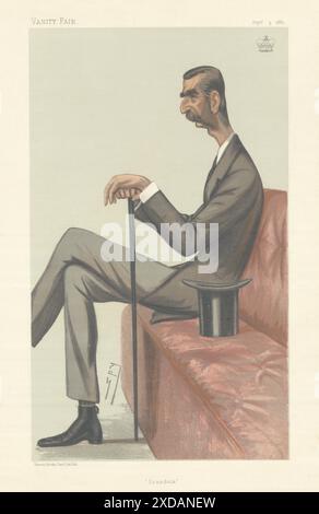 VANITY FAIR SPY CARTOON Frederic Thesiger, 2nd Baron Chelmsford 'Isandula' 1881 Stock Photo