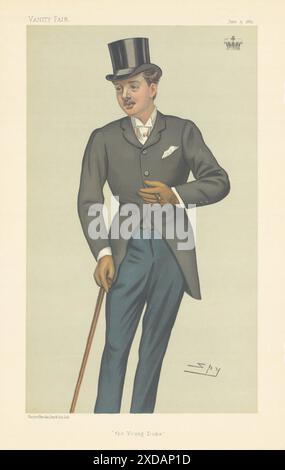 VANITY FAIR SPY CARTOON The Duke of Portland 'the Young Duke' Dorset 1882 Stock Photo