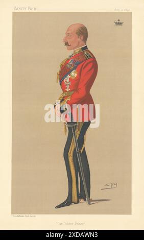 VANITY FAIR SPY CARTOON 'Our Soldier Prince' Arthur, Duke of Connaught &… 1890 Stock Photo