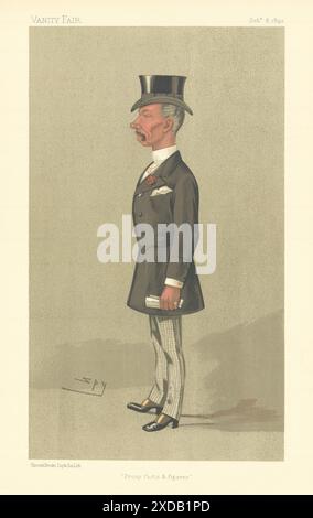 VANITY FAIR SPY CARTOON John Seymour Keay 'Prosy facts & figures' Scotland 1892 Stock Photo