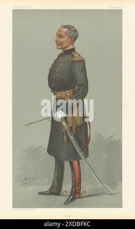 VANITY FAIR SPY CARTOON Gen Reginald Pole-Carew 'Polly'. Bodmin MP Military 1901 Stock Photo