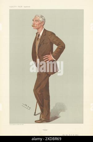 VANITY FAIR SPY CARTOON Major-General Sir Ronald Bertram Lane 'Rowdy' 1906 Stock Photo