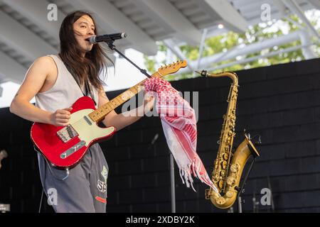 Milwaukee, USA. 20th June, 2024. Sen Morimoto during the Summerfest Music Festival on June 20, 2024, in Milwaukee, Wisconsin (Photo by Daniel DeSlover/Sipa USA) Credit: Sipa USA/Alamy Live News Stock Photo