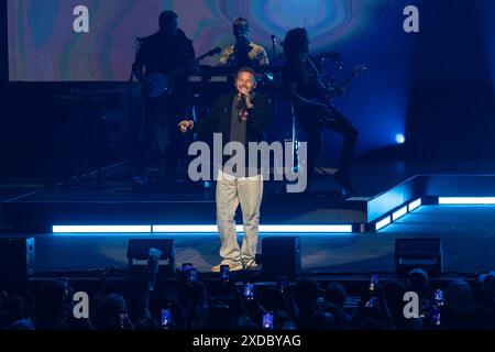 Milwaukee, USA. 20th June, 2024. Kane Brown during the Summerfest Music Festival on June 20, 2024, in Milwaukee, Wisconsin (Photo by Daniel DeSlover/Sipa USA) Credit: Sipa USA/Alamy Live News Stock Photo