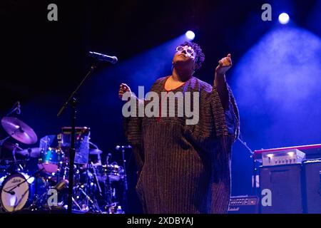 Milwaukee, USA. 20th June, 2024. Brittany Howard during the Summerfest Music Festival on June 20, 2024, in Milwaukee, Wisconsin (Photo by Daniel DeSlover/Sipa USA) Credit: Sipa USA/Alamy Live News Stock Photo