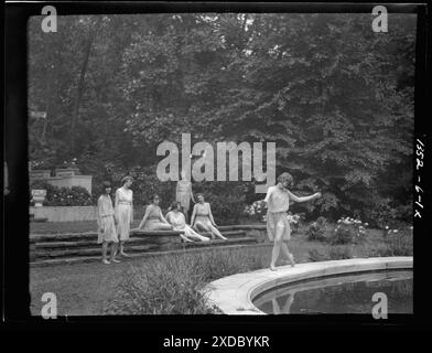 Elizabeth Duncan dancers and children. Genthe photograph collection. Stock Photo