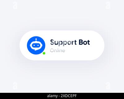 ChatBot button for website or mobile app Stock Vector
