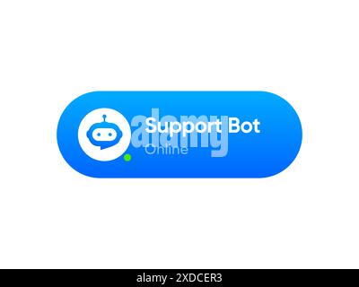 ChatBot button for website or mobile app Stock Vector