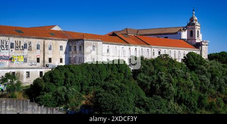 Convent of Nossa Senhora da Graça and Igreja da Graça is located on the highest hill in Lisbon Stock Photo