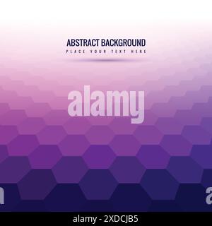 purple background with hexagons vector design illustration Stock Vector