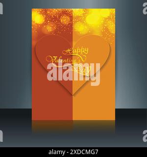 bokeh valentines day card Stock Vector