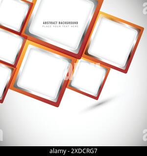 orange squares background Stock Vector
