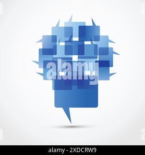 blue chat box vector design illustration Stock Vector