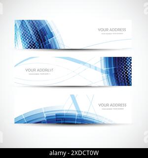 blue headers vector design illustration Stock Vector