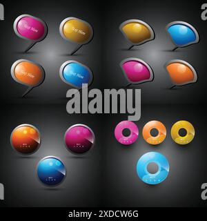colorful web icons vector design illustration Stock Vector