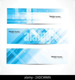 abstract blue banners vector design illustration Stock Vector