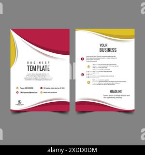 creative brochure flyer design with vibrant colors template design illustration Stock Vector