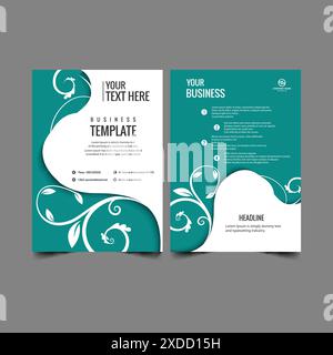 creative brochure flyer design with vibrant colors template design illustration Stock Vector