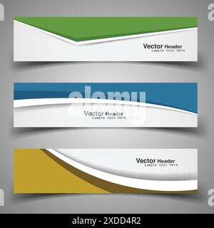 modern banner template set vector design illustration Stock Vector