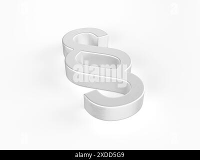 Metal section symbol on a white background. 3d illustration. Stock Photo