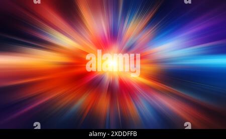 colorful blur vivid colour zoom in bright high speed move warp vibrant fantasy colors abstract for background Stock Photo