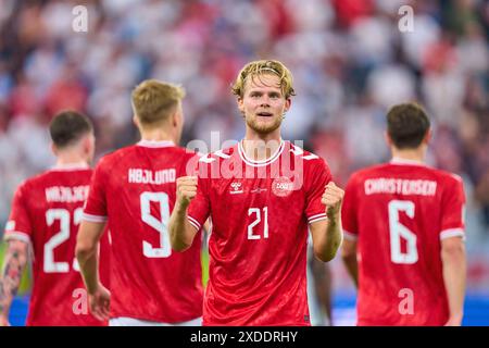 Morten Hjulmand, DEN 21 Celebrates His Goal, Happy, Laugh, Celebration ...