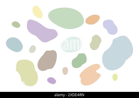 Set of Liquid shapes, Abstract organic elements. Different blotch shapes Vector collection. Speech bubbles in different shapes and colors isolated on Stock Vector