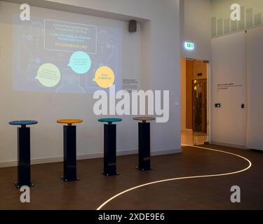 05.23.24. Budapest, Hungary. interior of the Hungaian money museum in Szell Kalman Square. Postal Palace (old post office building) Hungarian name is Stock Photo