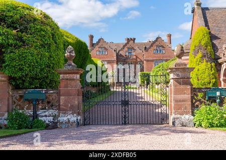 Front view of an English stately home, Attractive English Mansion House Stock Photo