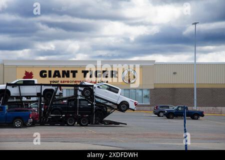 Giant Tiger store at the Hub Shopping Centre in Truro, Nova Scotia, Canada Stock Photo