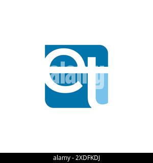 Modern ET letter technology logo design vector template. Futuristic Vector tech Logo Template Stock Vector