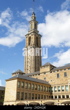 Labor University of Gijón, the largest building in Spain Stock Photo