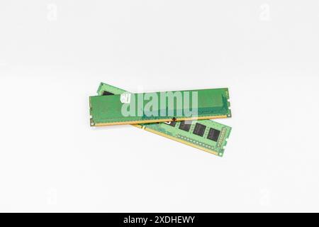 Close-up of Two RAM Sticks Stock Photo