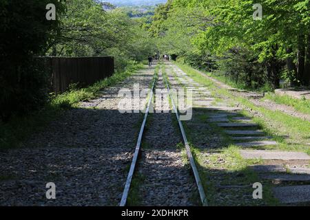 Keage Incline (old train tracks) in Kyoto, Japan Stock Photo