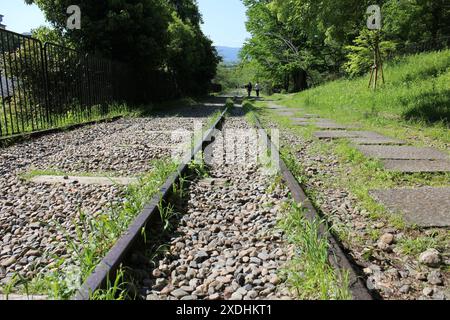 Keage Incline (old train tracks) in Kyoto, Japan Stock Photo