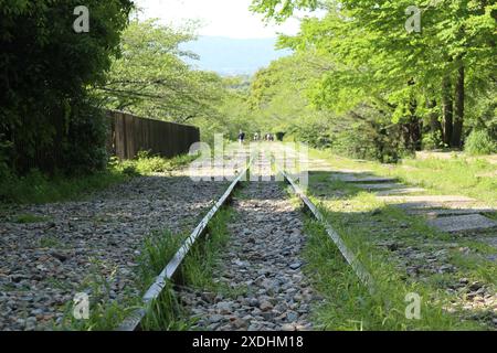 Keage Incline (old train tracks) in Kyoto, Japan Stock Photo