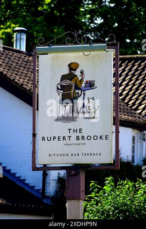 The Rupert Brooke Inn at Grantchester Stock Photo