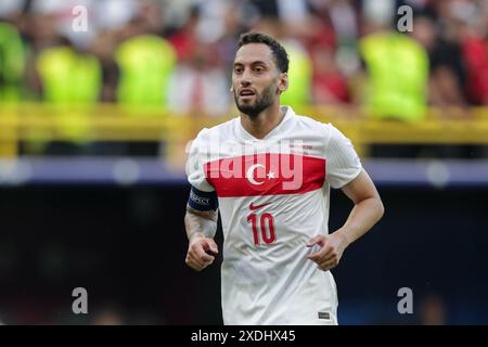 Dortmund, Germany. 22nd June, 2024. Hakan Calhanoglu of Turkiye seen during the UEFA EURO 2024 Final match between Turkiye and Portugal at Signal Iduna Park.Final score: Turkiye 0:3 Portugal. Credit: SOPA Images Limited/Alamy Live News Stock Photo