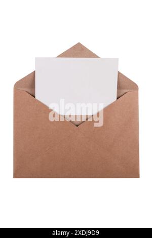 Recicled brown craft envelope Stock Photo