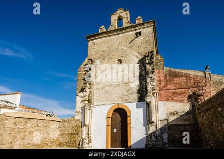 primitive parish church of Nuestra Señora de la Encarnación, 16th century, Castle of Álora, 10th century, Cerro de Las Torres. national monument , Alora, Malaga, Andalucia, Spain. Stock Photo