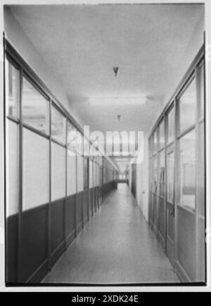 Corning Glass Works, Parkersburg, West Virginia. Corridor. Gottscho-Schleisner Collection Stock Photo