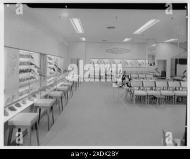 Bloomingdale's, business in Hackensack, New Jersey. Shoe department. Gottscho-Schleisner Collection Stock Photo